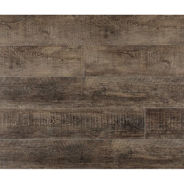 Healthier Choice Flooring Luxury Plank, 48 in L, 7 in W, Beveled Edge, Wood Look Pattern, Vinyl, Wine Barrel CVP102G05